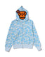 BAPE Fall Winter Baby Milo Blue Camo Full‑Zip Hoodie