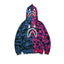 BAPE Fall Winter Shark Split Blue Purple Camo Full‑Zip Hoodie