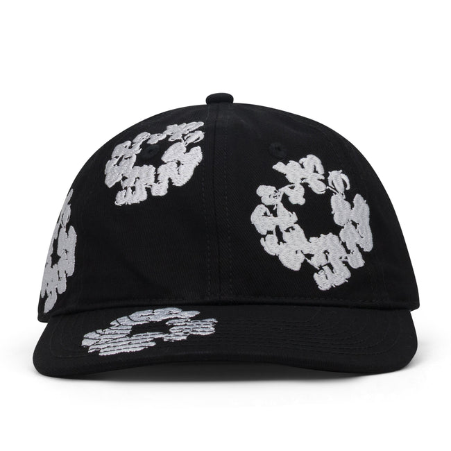 Denim Tears Black Cotton Wreath Fitted Cap Hover Image