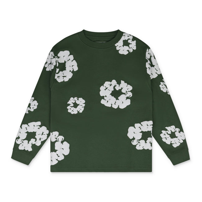 Denim Tears Green Cotton Wreath LS T-Shirt Hover Image