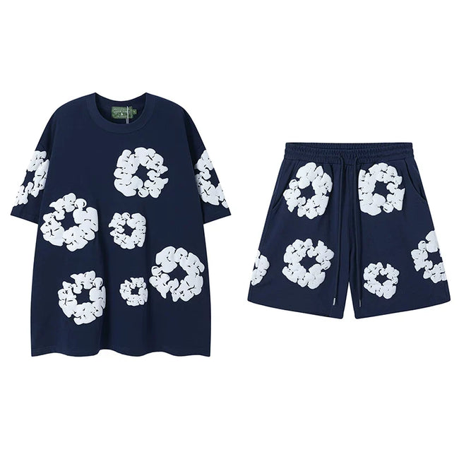 Denim Tears Navy Cotton Wreath Matching Set Hover Image