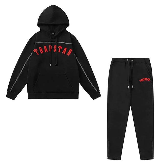 American tide trapstar blue gray tiger head gradient towel embroidered men's and female couple sweater trousers casual set (14) Hover Image