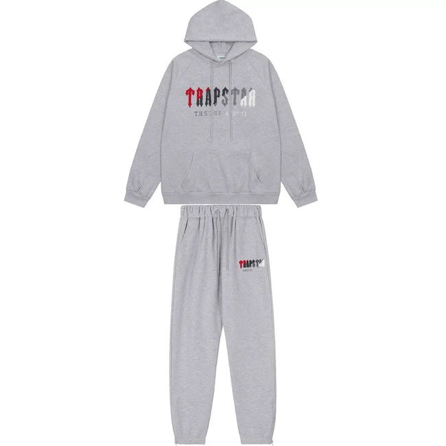 American tide trapstar blue gray tiger head gradient towel embroidered men's and female couple sweater trousers casual set (19) Hover Image