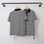 Chrome Hearts Monogram Striped Short Sleeve Polo Shirt (Black/White)
