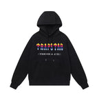 Trapstar autumn and winter casual sports suit hooded sweatshirt pants pullover simple letter drawstring top pants (44)