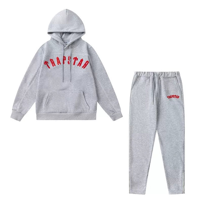 American tide trapstar blue gray tiger head gradient towel embroidered men's and female couple sweater trousers casual set (13) Hover Image