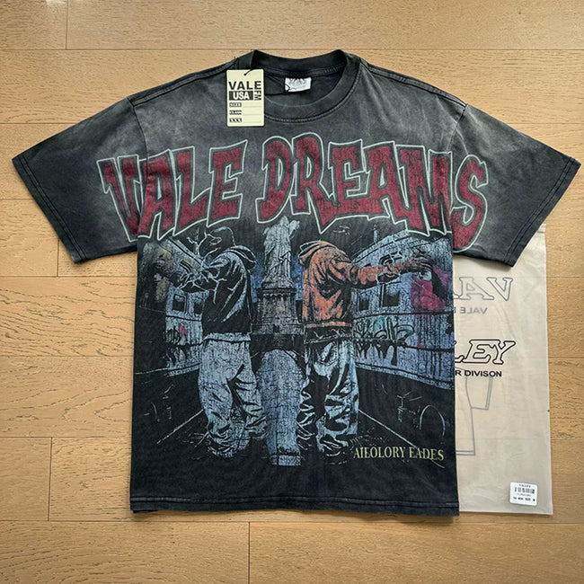 Vale Forever "Vale Dreams Graffiti" Vintage Tee (Black) Hover Image