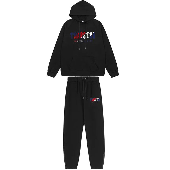 American tide trapstar blue gray tiger head gradient towel embroidered men's and female couple sweater trousers casual set (24) Hover Image