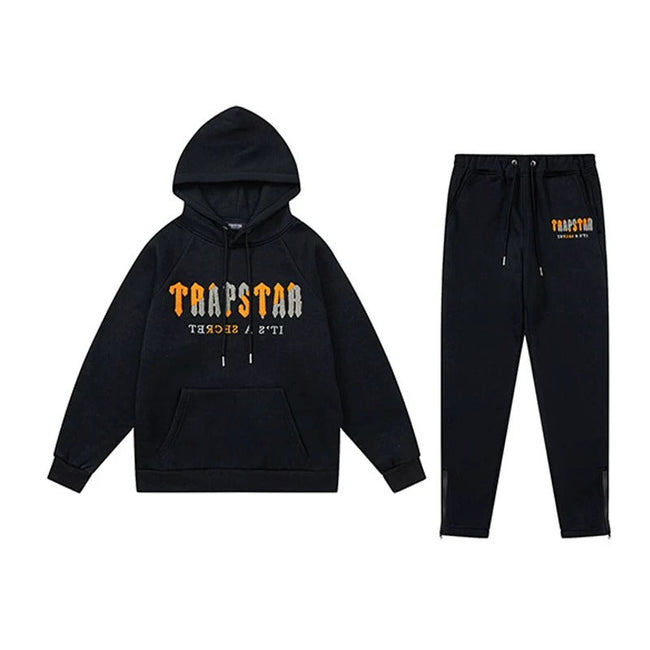 Trapstar It's A Secret Orange Grey Black Tracksuit Hover Image