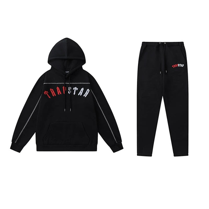 Trapstar Arc Logo Red White Black Tracksuit