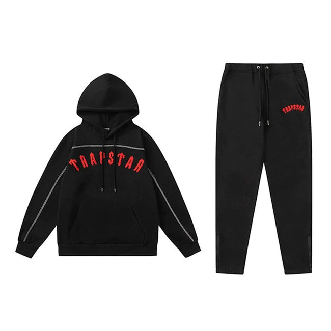 Trapstar Arc Logo Red Black Tracksuit Hover Image